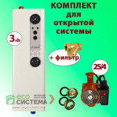 Комплект для открытой системы Тенко КЕ 3 кВт + насос
